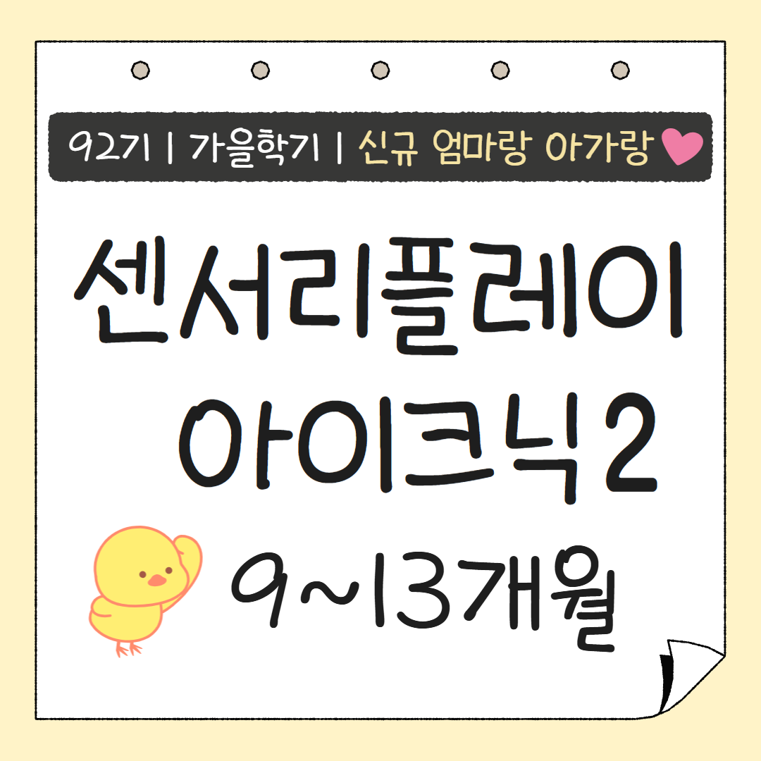 [92기] 센서리플레이 아이크닉2 ★신규